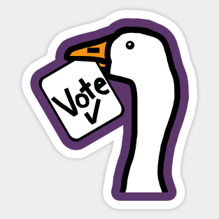 Portrait of Goose with Stolen Vote Message Sticker